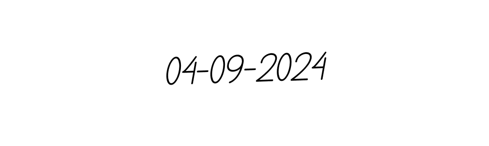 The best way (BallpointsItalic-DORy9) to make a short signature is to pick only two or three words in your name. The name 04-09-2024 include a total of six letters. For converting this name. 04-09-2024 signature style 11 images and pictures png