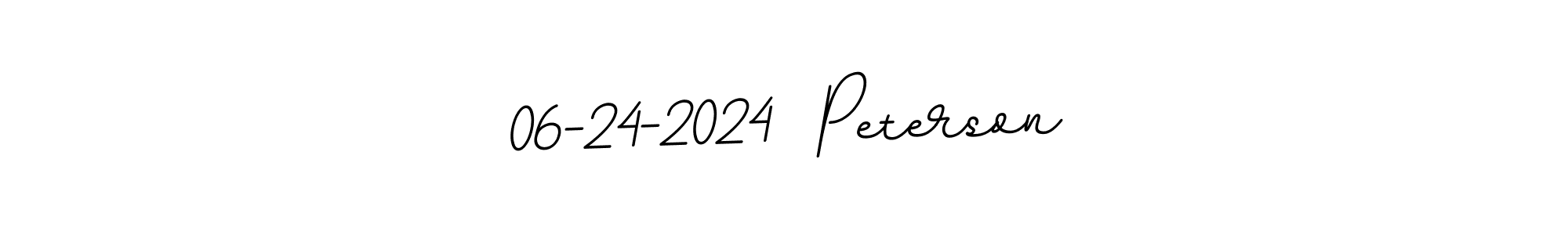 Design your own signature with our free online signature maker. With this signature software, you can create a handwritten (BallpointsItalic-DORy9) signature for name 06-24-2024  Peterson. 06-24-2024  Peterson signature style 11 images and pictures png