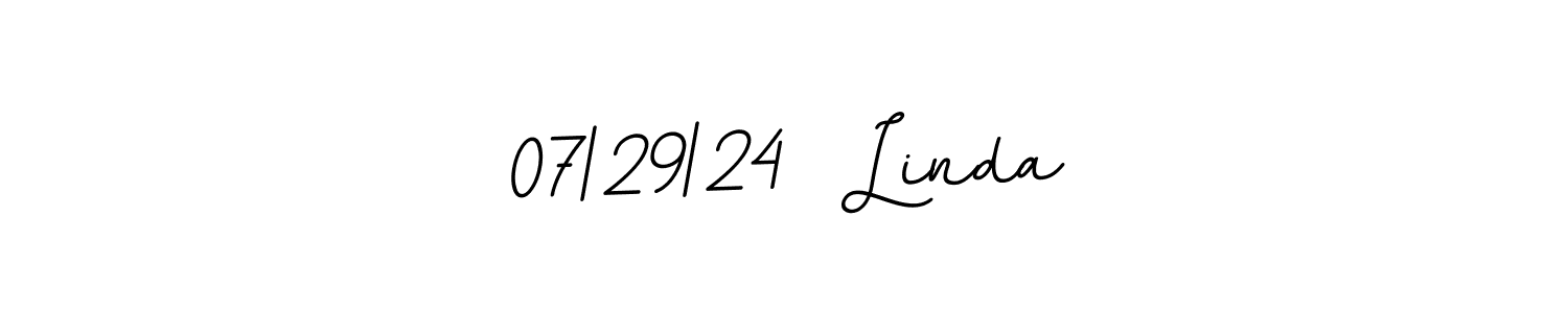 Also we have 07|29|24  Linda name is the best signature style. Create professional handwritten signature collection using BallpointsItalic-DORy9 autograph style. 07|29|24  Linda signature style 11 images and pictures png