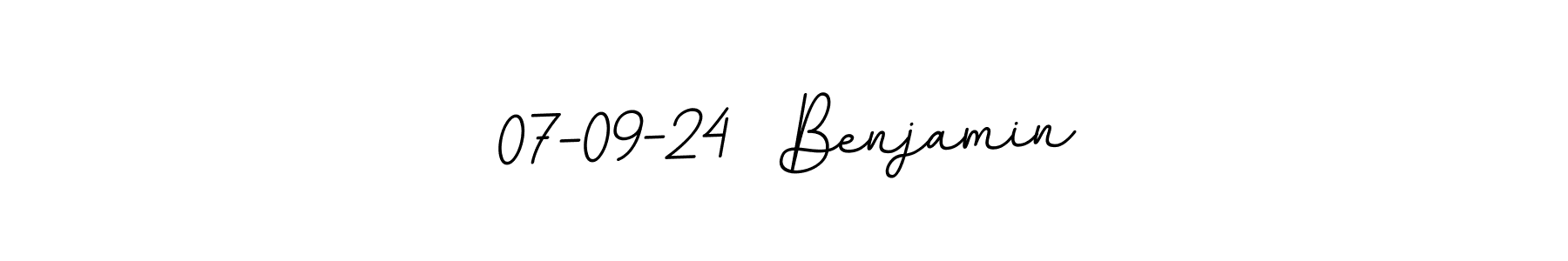 You can use this online signature creator to create a handwritten signature for the name 07-09-24  Benjamin. This is the best online autograph maker. 07-09-24  Benjamin signature style 11 images and pictures png