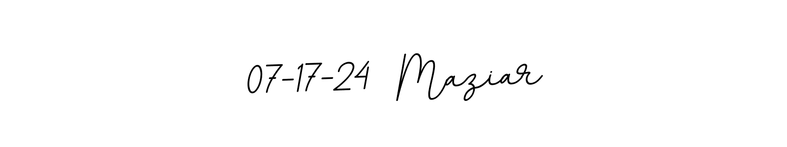 How to make 07-17-24  Maziar signature? BallpointsItalic-DORy9 is a professional autograph style. Create handwritten signature for 07-17-24  Maziar name. 07-17-24  Maziar signature style 11 images and pictures png