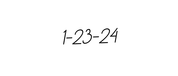 You should practise on your own different ways (BallpointsItalic-DORy9) to write your name (1-23-24) in signature. don't let someone else do it for you. 1-23-24 signature style 11 images and pictures png