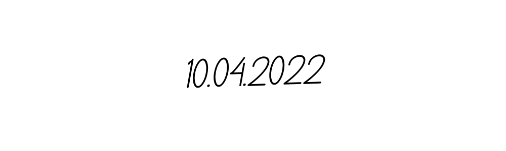 How to make 10.04.2022 name signature. Use BallpointsItalic-DORy9 style for creating short signs online. This is the latest handwritten sign. 10.04.2022 signature style 11 images and pictures png