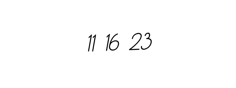 The best way (BallpointsItalic-DORy9) to make a short signature is to pick only two or three words in your name. The name 11 16 23 include a total of six letters. For converting this name. 11 16 23 signature style 11 images and pictures png