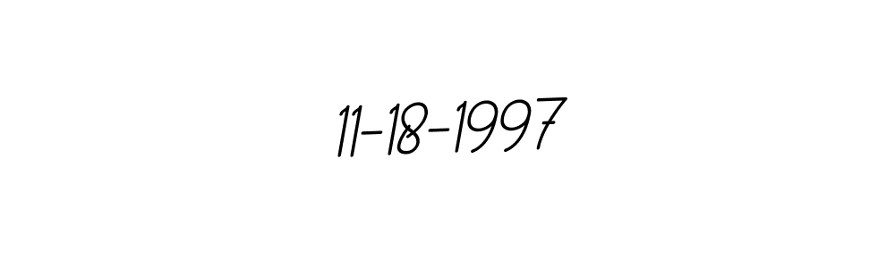 How to make 11-18-1997 name signature. Use BallpointsItalic-DORy9 style for creating short signs online. This is the latest handwritten sign. 11-18-1997 signature style 11 images and pictures png