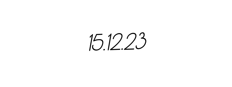 The best way (BallpointsItalic-DORy9) to make a short signature is to pick only two or three words in your name. The name 15.12.23 include a total of six letters. For converting this name. 15.12.23 signature style 11 images and pictures png