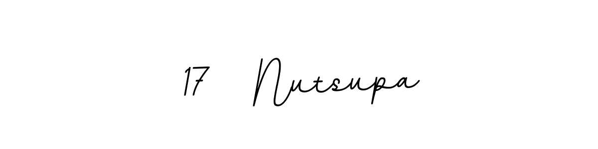 Make a beautiful signature design for name 17   Nutsupa. With this signature (BallpointsItalic-DORy9) style, you can create a handwritten signature for free. 17   Nutsupa signature style 11 images and pictures png