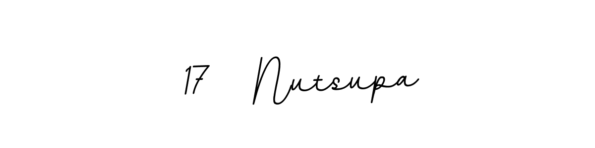 Make a beautiful signature design for name 17   Nutsupa. With this signature (BallpointsItalic-DORy9) style, you can create a handwritten signature for free. 17   Nutsupa signature style 11 images and pictures png