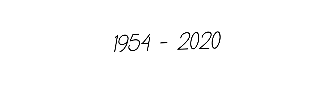 How to make 1954 - 2020 name signature. Use BallpointsItalic-DORy9 style for creating short signs online. This is the latest handwritten sign. 1954 - 2020 signature style 11 images and pictures png