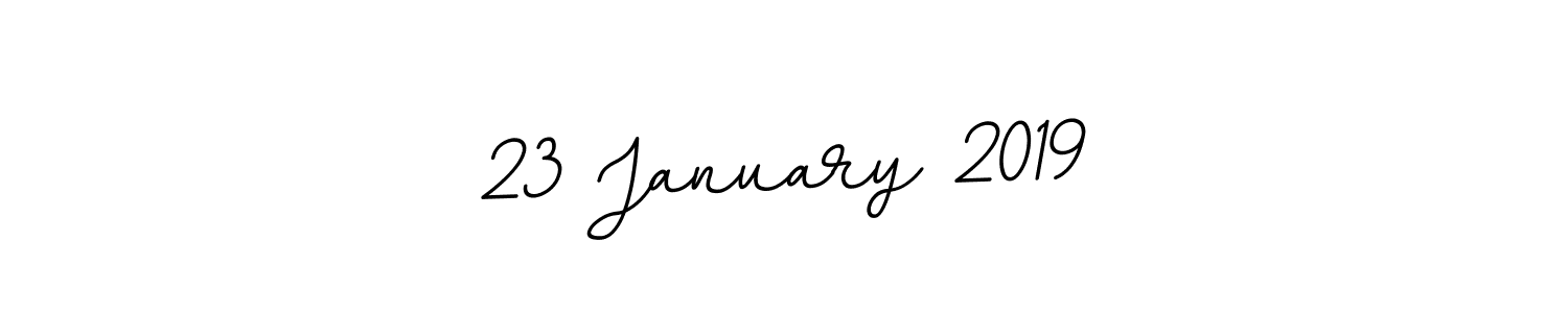 Design your own signature with our free online signature maker. With this signature software, you can create a handwritten (BallpointsItalic-DORy9) signature for name 23 January 2019. 23 January 2019 signature style 11 images and pictures png