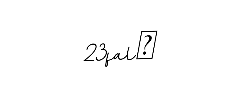 How to make 23fal仔 name signature. Use BallpointsItalic-DORy9 style for creating short signs online. This is the latest handwritten sign. 23fal仔 signature style 11 images and pictures png