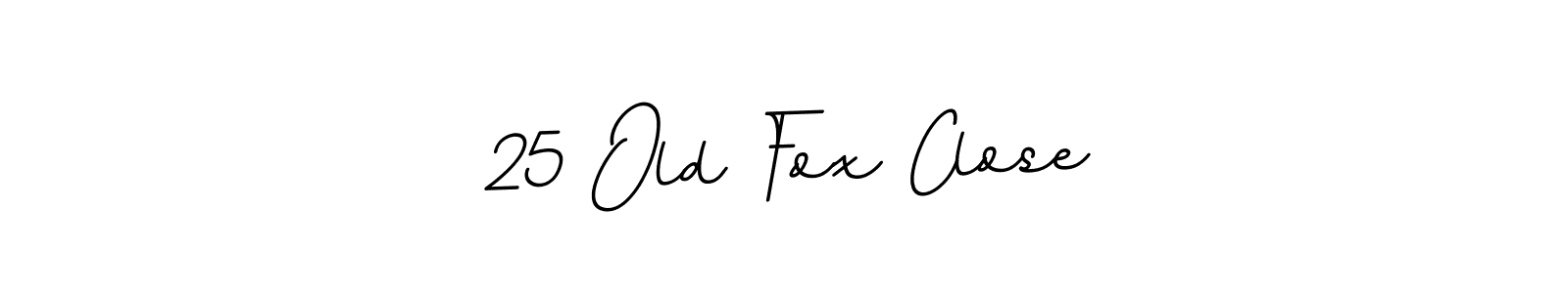 Use a signature maker to create a handwritten signature online. With this signature software, you can design (BallpointsItalic-DORy9) your own signature for name 25 Old Fox Close. 25 Old Fox Close signature style 11 images and pictures png
