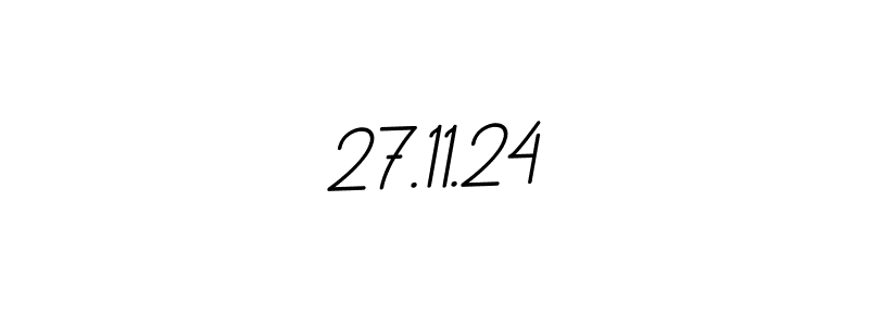 The best way (BallpointsItalic-DORy9) to make a short signature is to pick only two or three words in your name. The name 27.11.24 include a total of six letters. For converting this name. 27.11.24 signature style 11 images and pictures png