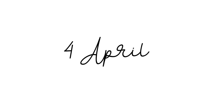 Also we have 4 April name is the best signature style. Create professional handwritten signature collection using BallpointsItalic-DORy9 autograph style. 4 April signature style 11 images and pictures png