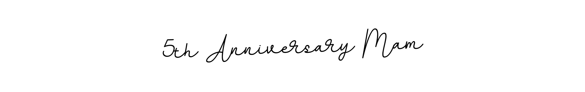 This is the best signature style for the 5th Anniversary Mam name. Also you like these signature font (BallpointsItalic-DORy9). Mix name signature. 5th Anniversary Mam signature style 11 images and pictures png