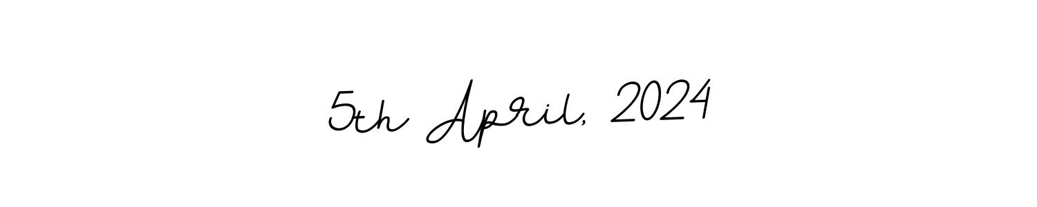 This is the best signature style for the 5th April, 2024 name. Also you like these signature font (BallpointsItalic-DORy9). Mix name signature. 5th April, 2024 signature style 11 images and pictures png