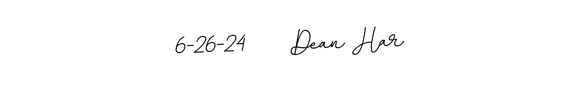 BallpointsItalic-DORy9 is a professional signature style that is perfect for those who want to add a touch of class to their signature. It is also a great choice for those who want to make their signature more unique. Get 6-26-24     Dean Har name to fancy signature for free. 6-26-24     Dean Har signature style 11 images and pictures png