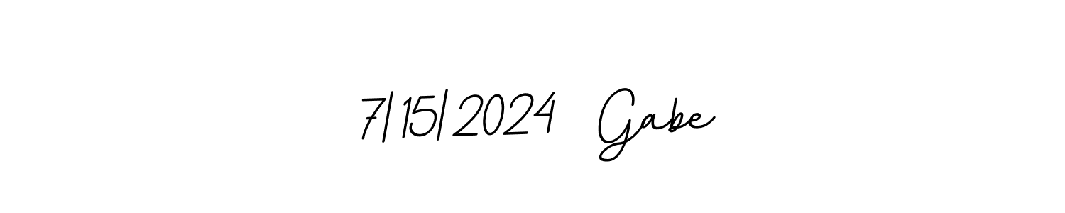 Use a signature maker to create a handwritten signature online. With this signature software, you can design (BallpointsItalic-DORy9) your own signature for name 7|15|2024  Gabe. 7|15|2024  Gabe signature style 11 images and pictures png