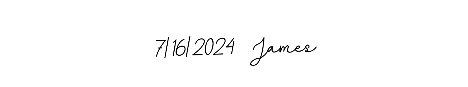 The best way (BallpointsItalic-DORy9) to make a short signature is to pick only two or three words in your name. The name 7|16|2024  James include a total of six letters. For converting this name. 7|16|2024  James signature style 11 images and pictures png