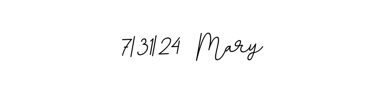 The best way (BallpointsItalic-DORy9) to make a short signature is to pick only two or three words in your name. The name 7|31|24  Mary include a total of six letters. For converting this name. 7|31|24  Mary signature style 11 images and pictures png