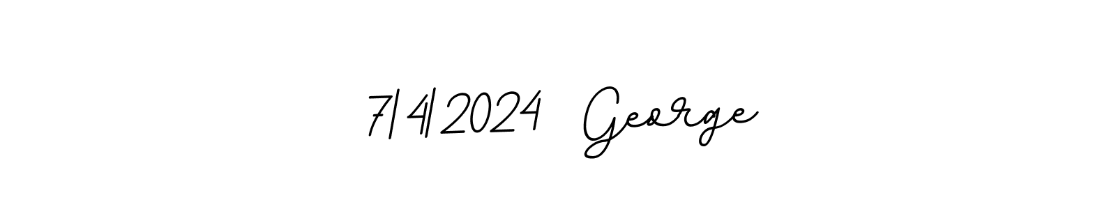 Use a signature maker to create a handwritten signature online. With this signature software, you can design (BallpointsItalic-DORy9) your own signature for name 7|4|2024  George. 7|4|2024  George signature style 11 images and pictures png