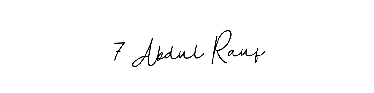 How to make 7 Abdul Rauf name signature. Use BallpointsItalic-DORy9 style for creating short signs online. This is the latest handwritten sign. 7 Abdul Rauf signature style 11 images and pictures png