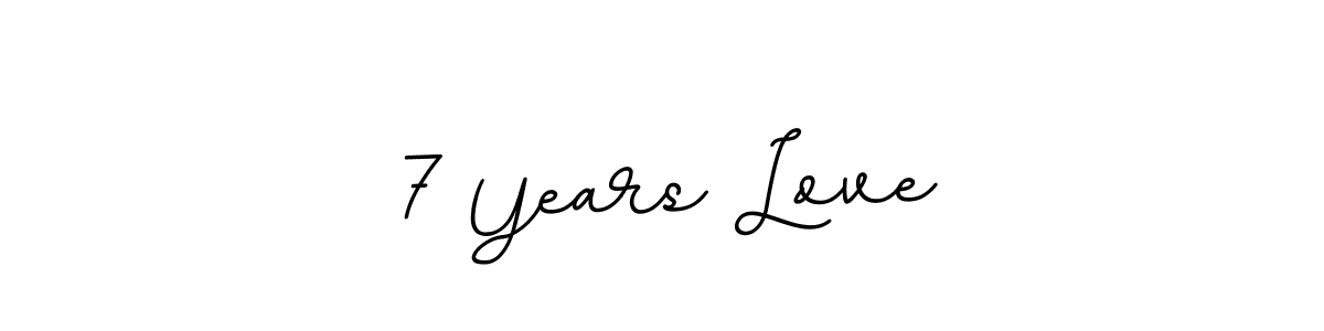 Use a signature maker to create a handwritten signature online. With this signature software, you can design (BallpointsItalic-DORy9) your own signature for name 7 Years Love. 7 Years Love signature style 11 images and pictures png