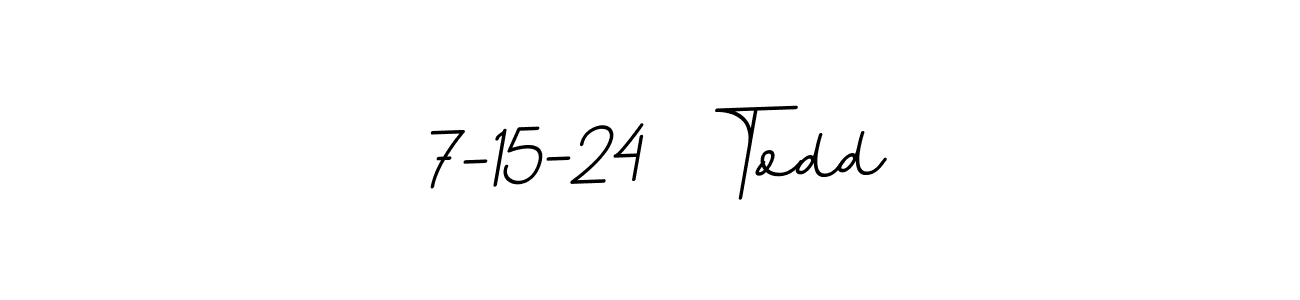 Also You can easily find your signature by using the search form. We will create 7-15-24  Todd name handwritten signature images for you free of cost using BallpointsItalic-DORy9 sign style. 7-15-24  Todd signature style 11 images and pictures png