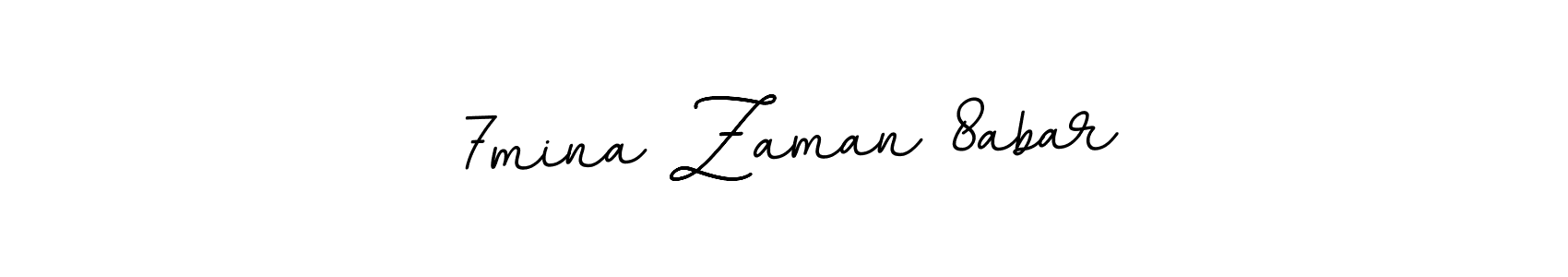 How to make 7mina Zaman 8abar name signature. Use BallpointsItalic-DORy9 style for creating short signs online. This is the latest handwritten sign. 7mina Zaman 8abar signature style 11 images and pictures png