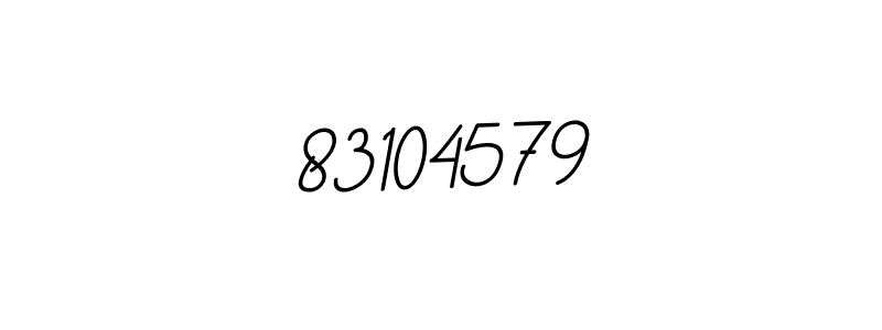 The best way (BallpointsItalic-DORy9) to make a short signature is to pick only two or three words in your name. The name 83104579 include a total of six letters. For converting this name. 83104579 signature style 11 images and pictures png