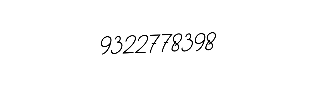 The best way (BallpointsItalic-DORy9) to make a short signature is to pick only two or three words in your name. The name 9322778398 include a total of six letters. For converting this name. 9322778398 signature style 11 images and pictures png