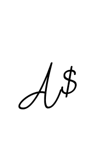 Create a beautiful signature design for name A$. With this signature (BallpointsItalic-DORy9) fonts, you can make a handwritten signature for free. A$ signature style 11 images and pictures png