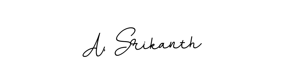 Design your own signature with our free online signature maker. With this signature software, you can create a handwritten (BallpointsItalic-DORy9) signature for name A, Srikanth. A, Srikanth signature style 11 images and pictures png