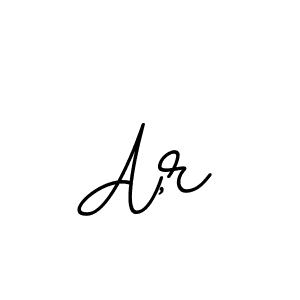 Design your own signature with our free online signature maker. With this signature software, you can create a handwritten (BallpointsItalic-DORy9) signature for name A,r. A,r signature style 11 images and pictures png