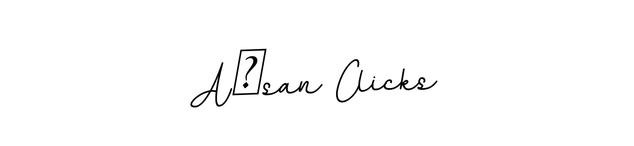 Make a beautiful signature design for name Aحsan Clicks. With this signature (BallpointsItalic-DORy9) style, you can create a handwritten signature for free. Aحsan Clicks signature style 11 images and pictures png