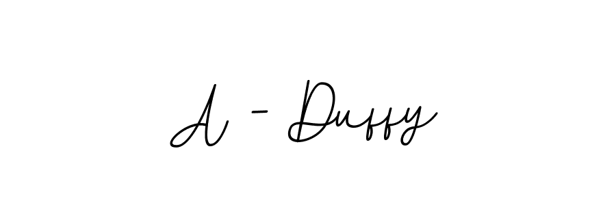 Use a signature maker to create a handwritten signature online. With this signature software, you can design (BallpointsItalic-DORy9) your own signature for name A - Duffy. A - Duffy signature style 11 images and pictures png