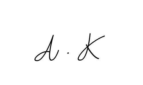 How to make A . K signature? BallpointsItalic-DORy9 is a professional autograph style. Create handwritten signature for A . K name. A . K signature style 11 images and pictures png