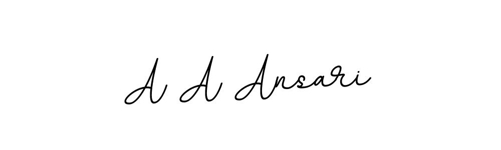 The best way (BallpointsItalic-DORy9) to make a short signature is to pick only two or three words in your name. The name A A Ansari include a total of six letters. For converting this name. A A Ansari signature style 11 images and pictures png