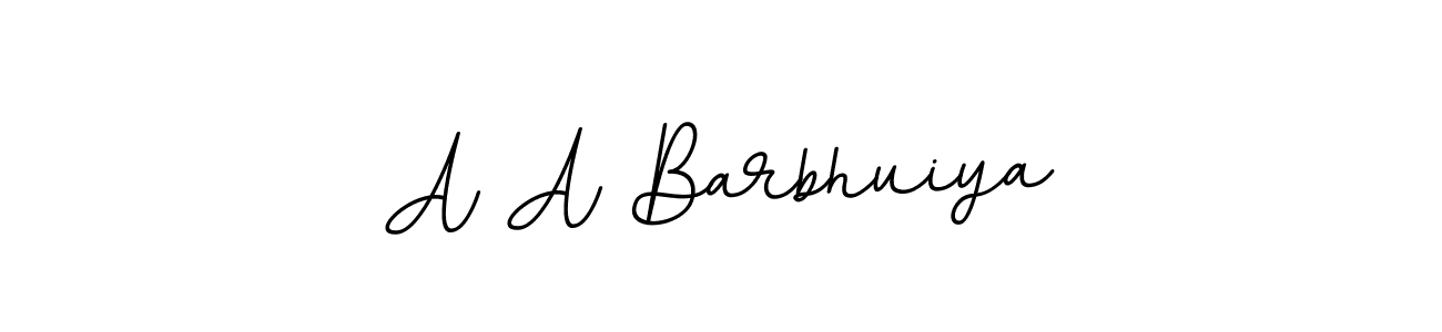 Make a beautiful signature design for name A A Barbhuiya. With this signature (BallpointsItalic-DORy9) style, you can create a handwritten signature for free. A A Barbhuiya signature style 11 images and pictures png