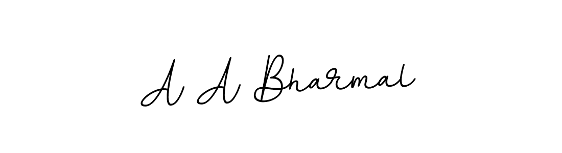 You should practise on your own different ways (BallpointsItalic-DORy9) to write your name (A A Bharmal) in signature. don't let someone else do it for you. A A Bharmal signature style 11 images and pictures png