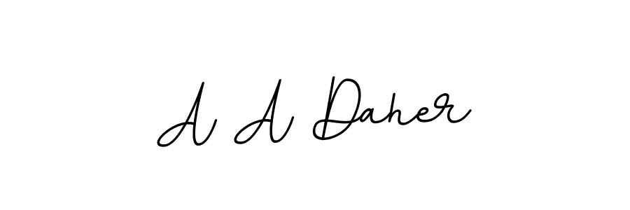 Create a beautiful signature design for name A A Daher. With this signature (BallpointsItalic-DORy9) fonts, you can make a handwritten signature for free. A A Daher signature style 11 images and pictures png