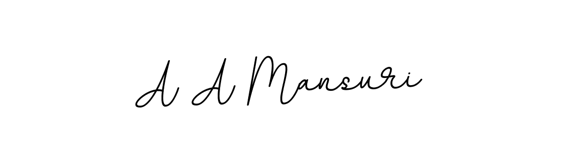 How to make A A Mansuri name signature. Use BallpointsItalic-DORy9 style for creating short signs online. This is the latest handwritten sign. A A Mansuri signature style 11 images and pictures png