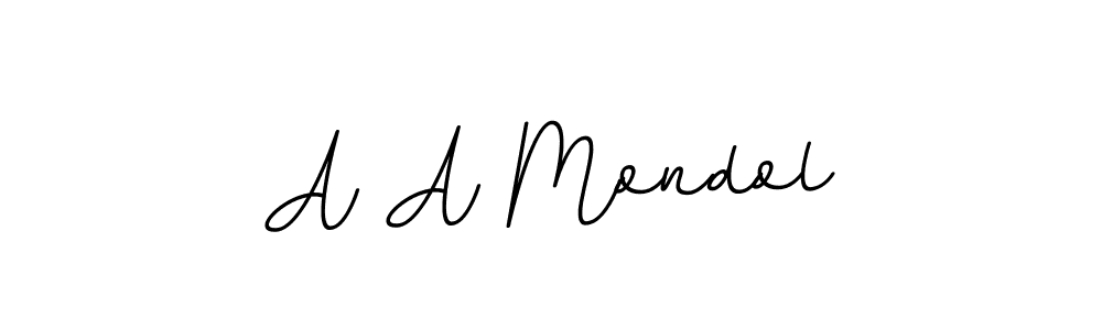 This is the best signature style for the A A Mondol name. Also you like these signature font (BallpointsItalic-DORy9). Mix name signature. A A Mondol signature style 11 images and pictures png