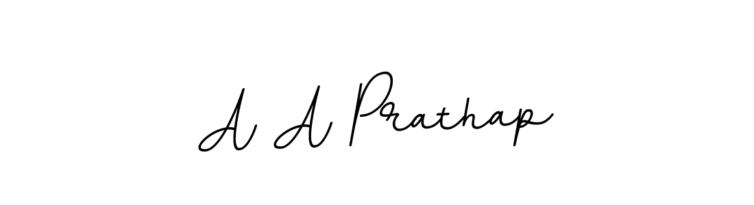 Make a beautiful signature design for name A A Prathap. With this signature (BallpointsItalic-DORy9) style, you can create a handwritten signature for free. A A Prathap signature style 11 images and pictures png