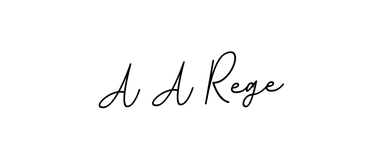 How to make A A Rege name signature. Use BallpointsItalic-DORy9 style for creating short signs online. This is the latest handwritten sign. A A Rege signature style 11 images and pictures png