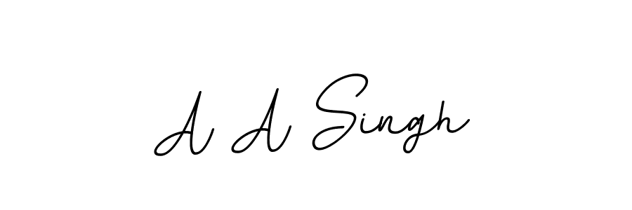 How to make A A Singh name signature. Use BallpointsItalic-DORy9 style for creating short signs online. This is the latest handwritten sign. A A Singh signature style 11 images and pictures png