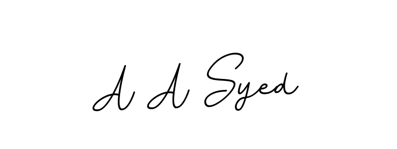 Design your own signature with our free online signature maker. With this signature software, you can create a handwritten (BallpointsItalic-DORy9) signature for name A A Syed. A A Syed signature style 11 images and pictures png