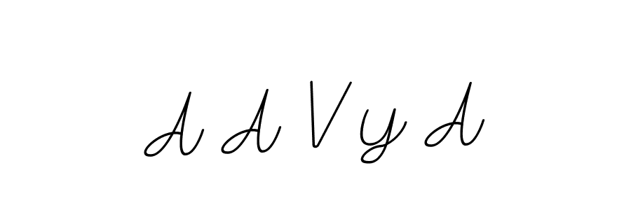 How to make A A V Y A name signature. Use BallpointsItalic-DORy9 style for creating short signs online. This is the latest handwritten sign. A A V Y A signature style 11 images and pictures png