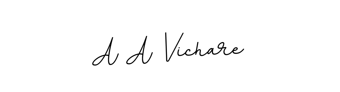 Create a beautiful signature design for name A A Vichare. With this signature (BallpointsItalic-DORy9) fonts, you can make a handwritten signature for free. A A Vichare signature style 11 images and pictures png