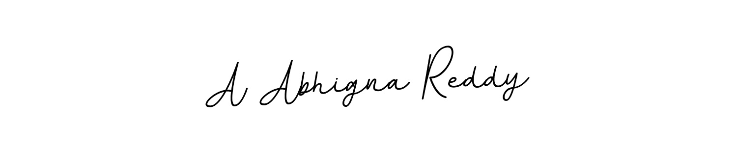 Make a beautiful signature design for name A Abhigna Reddy. With this signature (BallpointsItalic-DORy9) style, you can create a handwritten signature for free. A Abhigna Reddy signature style 11 images and pictures png